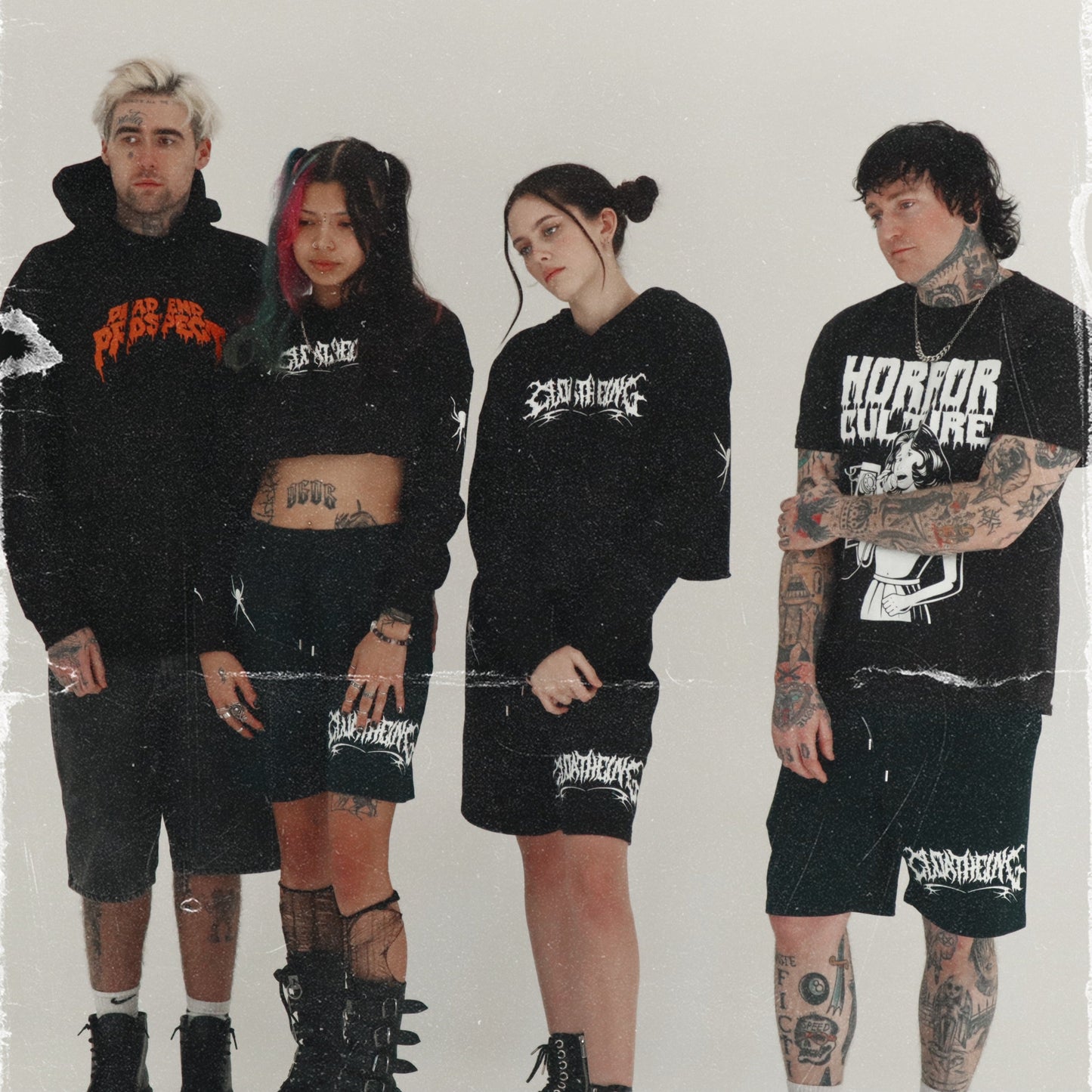 Spider Cropped Hoodie