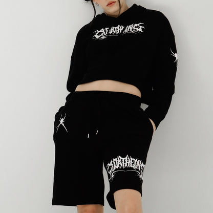 Spider Cropped Hoodie