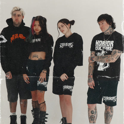 Spider Cropped Hoodie